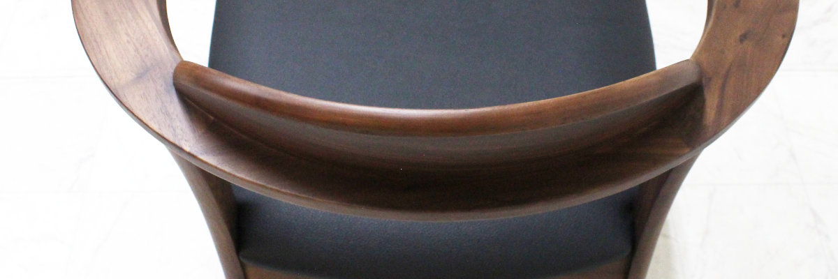 2脚セット》プリシス/ウォールナット セミアームチェア