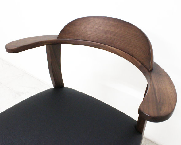 2脚セット》プリシス/ウォールナット セミアームチェア