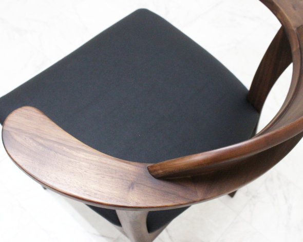 2脚セット》プリシス/ウォールナット セミアームチェア