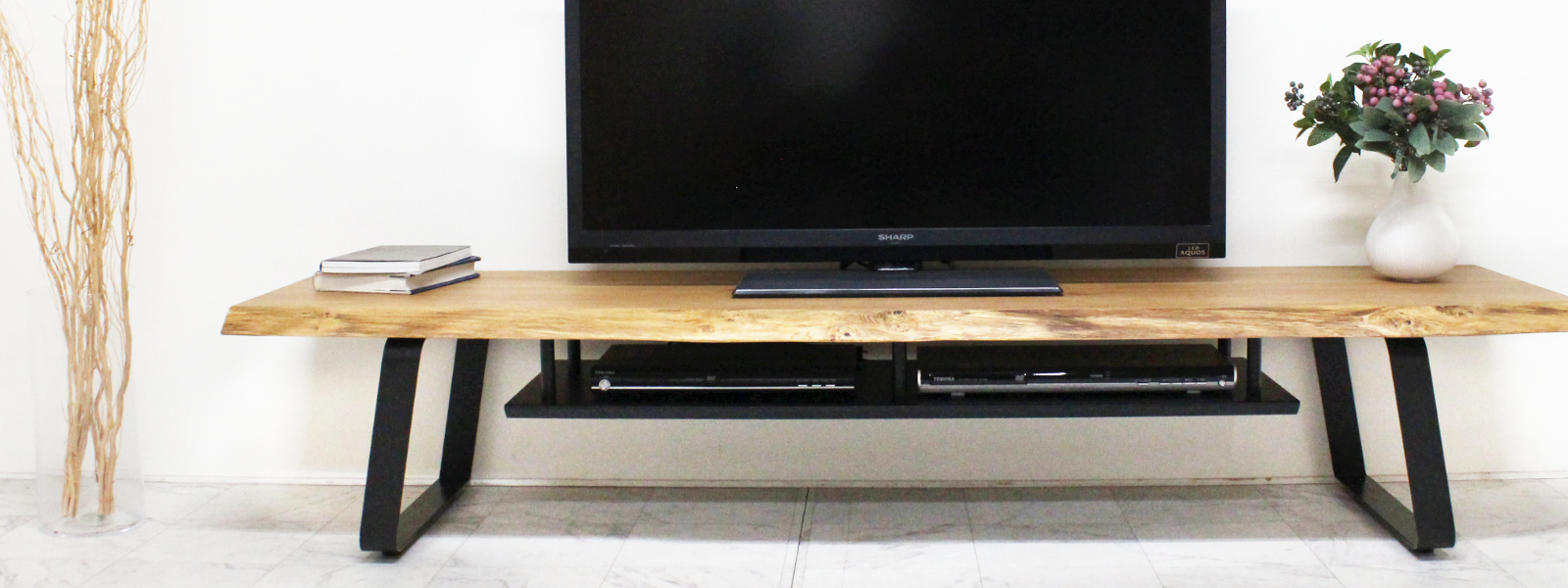 バークス テレビボード｜ホワイトオークRustic/ウォールナット